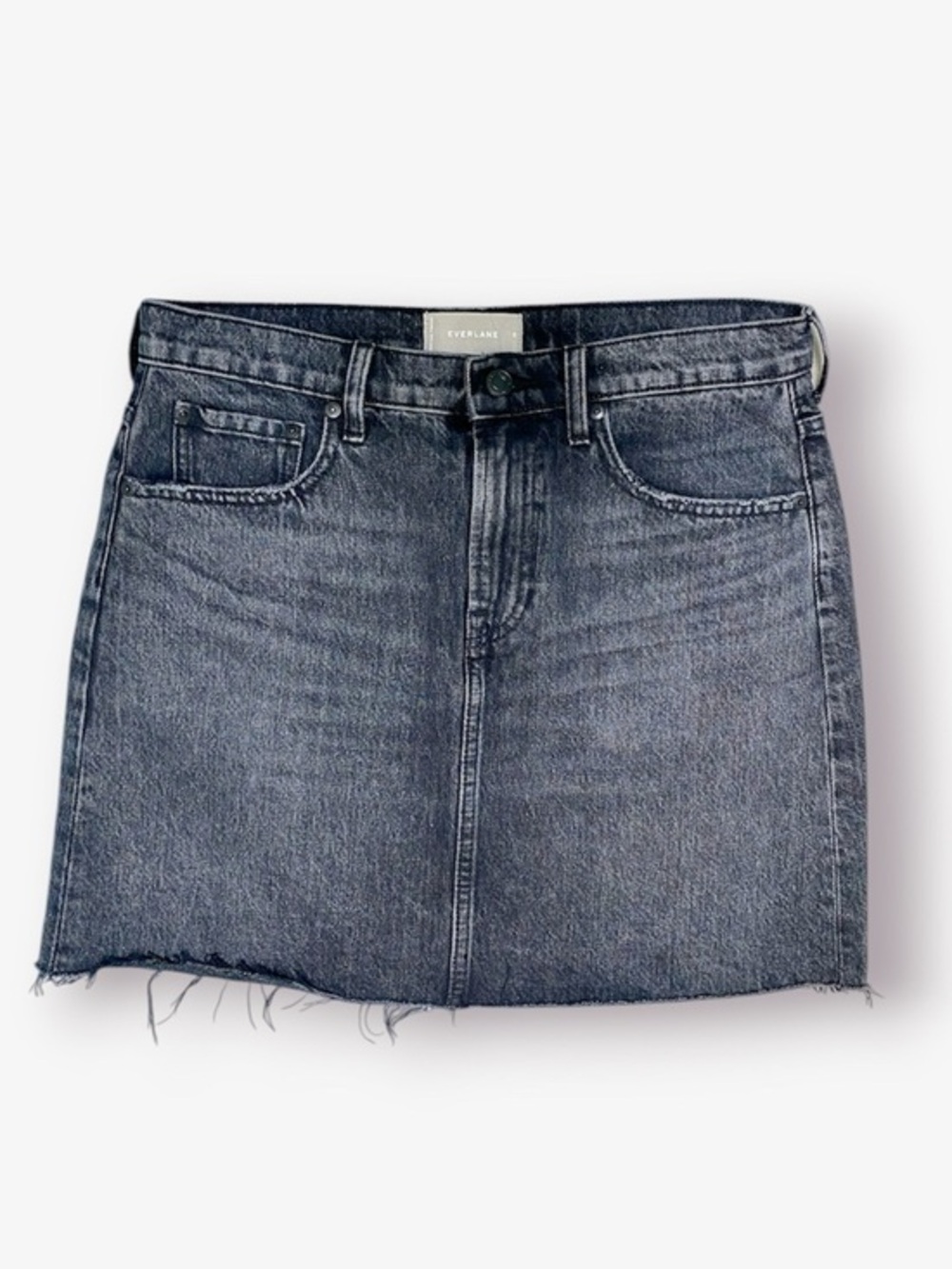 Everlane Washed Black Denim Mini Skirt Size 30